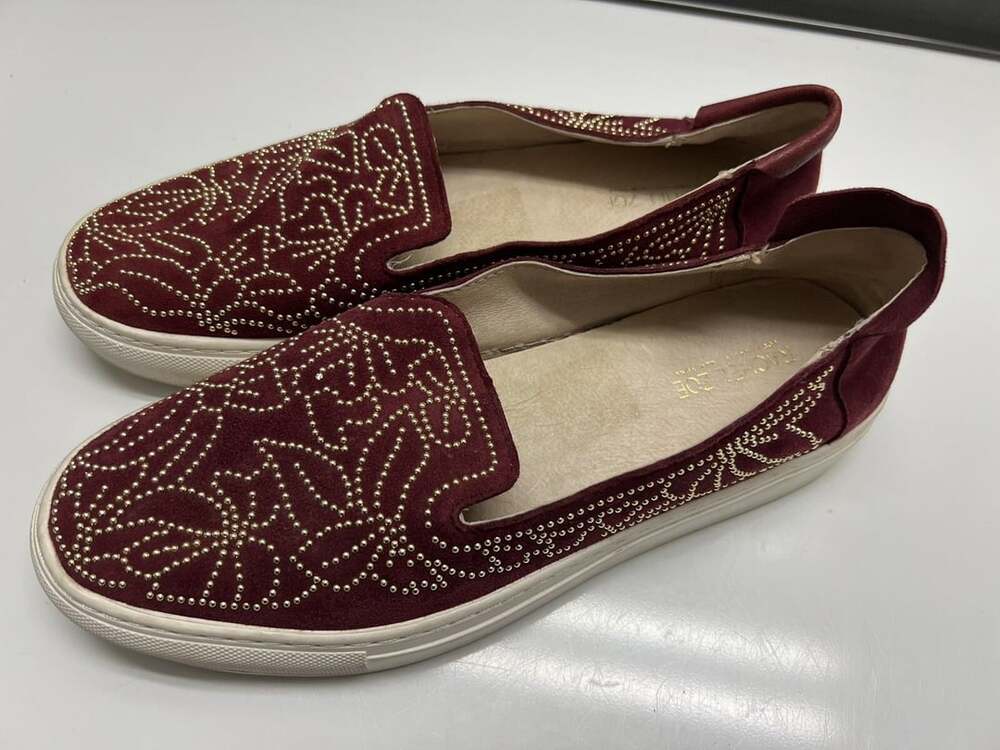 Rachel Zoe Women's Burke Studs Sneaker Trainer Cabernet Womens 6.5